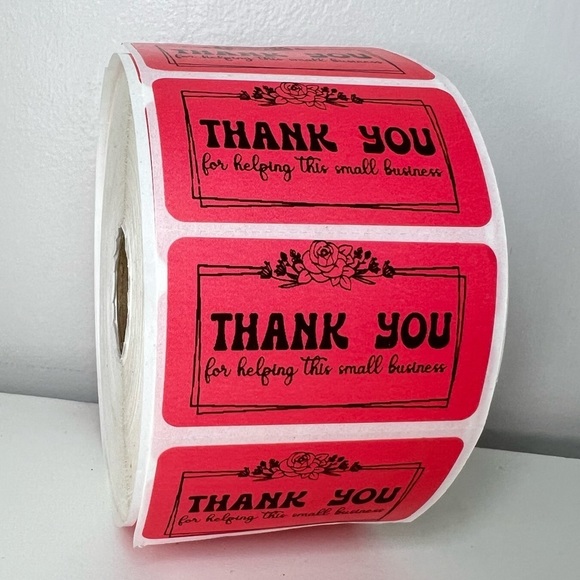 handmade Other - 100 Thank You Sticker roll for Poshmark 2in | Shipping Supplies​​